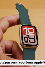NoXx NoXx Apple Watch Bandje Siliconen Verstelbaar (38/40/41 mm) - Donkergroen