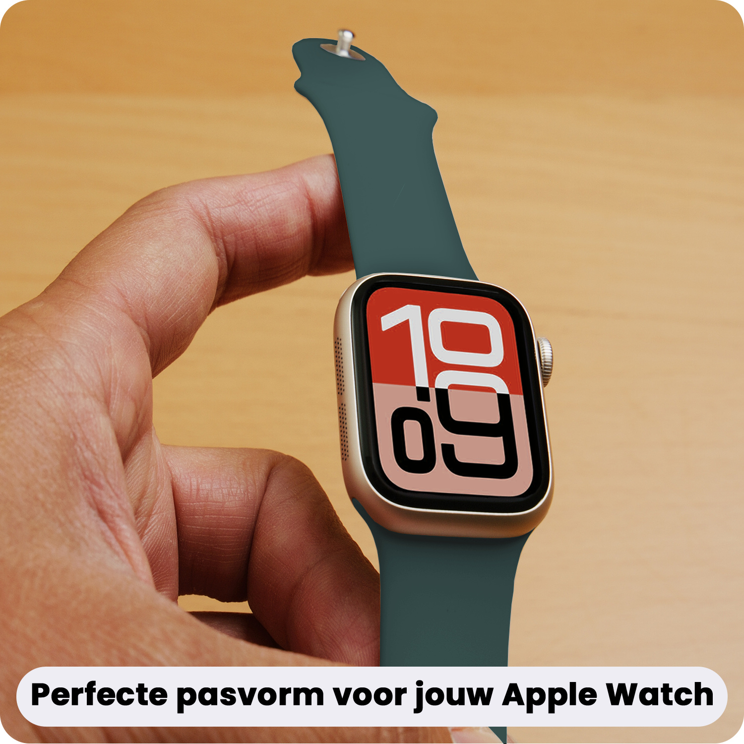 NoXx NoXx Apple Watch Bandje Siliconen Verstelbaar (38/40/41 mm) - Donkergroen