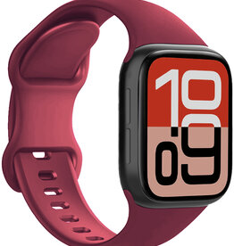 NoXx NoXx Apple Watch Bandje Siliconen Verstelbaar (38/40/41 mm) - Donker Rood