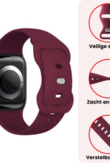 NoXx NoXx Apple Watch Bandje Siliconen Verstelbaar (38/40/41 mm) - Donker Rood
