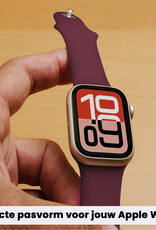 NoXx NoXx Apple Watch Bandje Siliconen Verstelbaar (38/40/41 mm) - Donker Rood