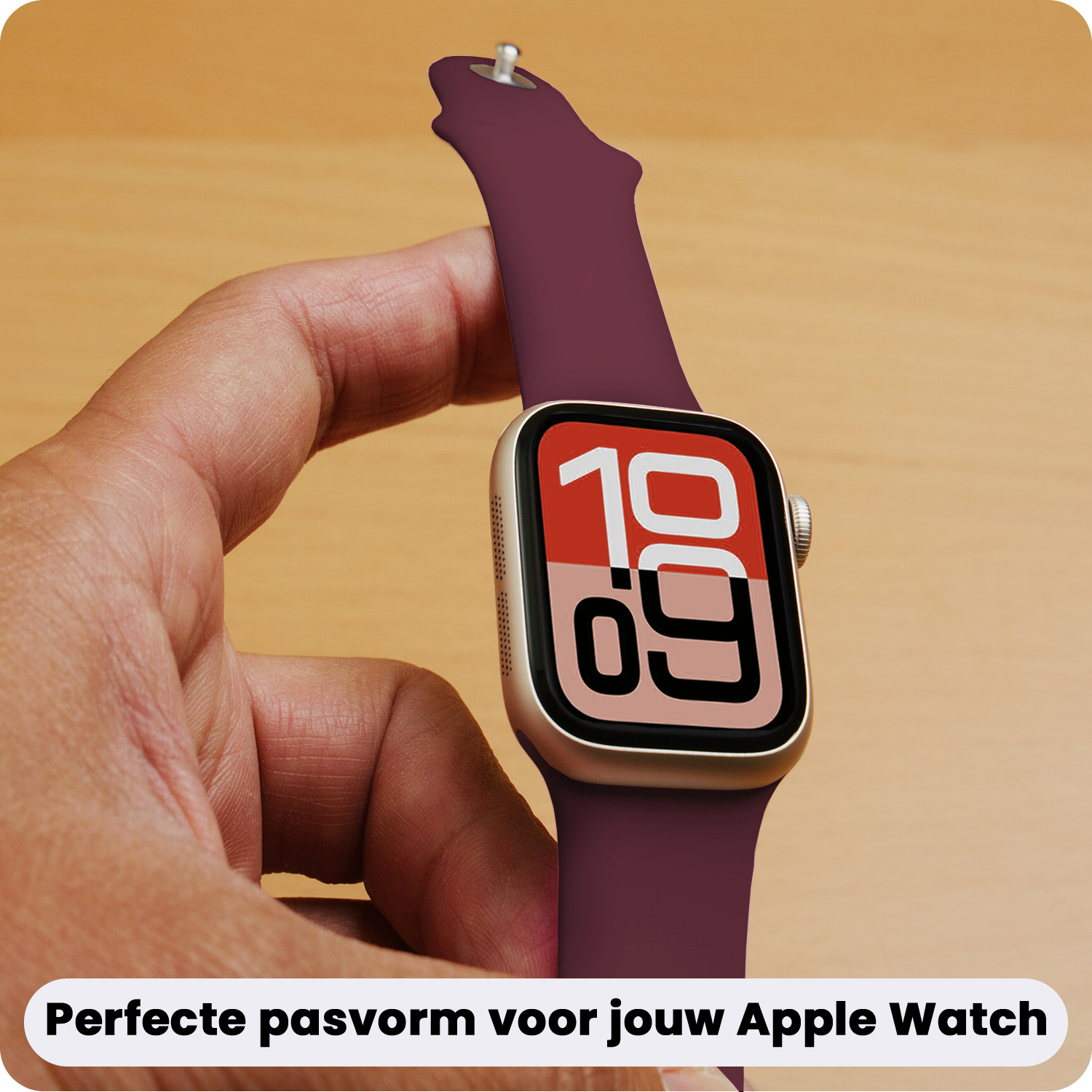 NoXx NoXx Apple Watch Bandje Siliconen Verstelbaar (38/40/41 mm) - Donker Rood
