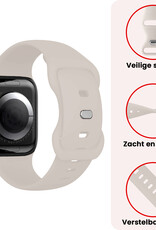 NoXx NoXx Apple Watch Bandje Siliconen Verstelbaar (38/40/41 mm) - Ivoor