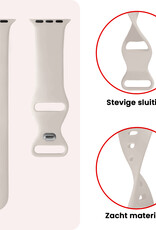 NoXx NoXx Apple Watch Bandje Siliconen Verstelbaar (38/40/41 mm) - Ivoor
