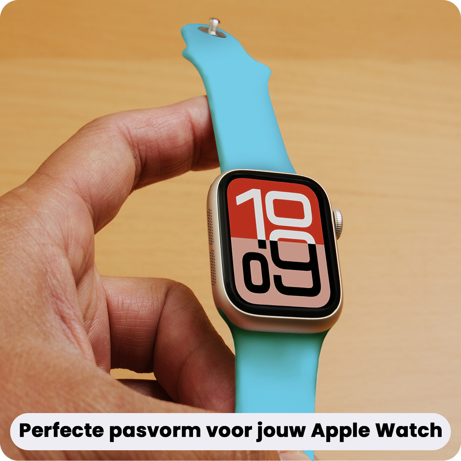 NoXx NoXx Apple Watch Bandje Siliconen Verstelbaar (38/40/41 mm) - Lichtblauw