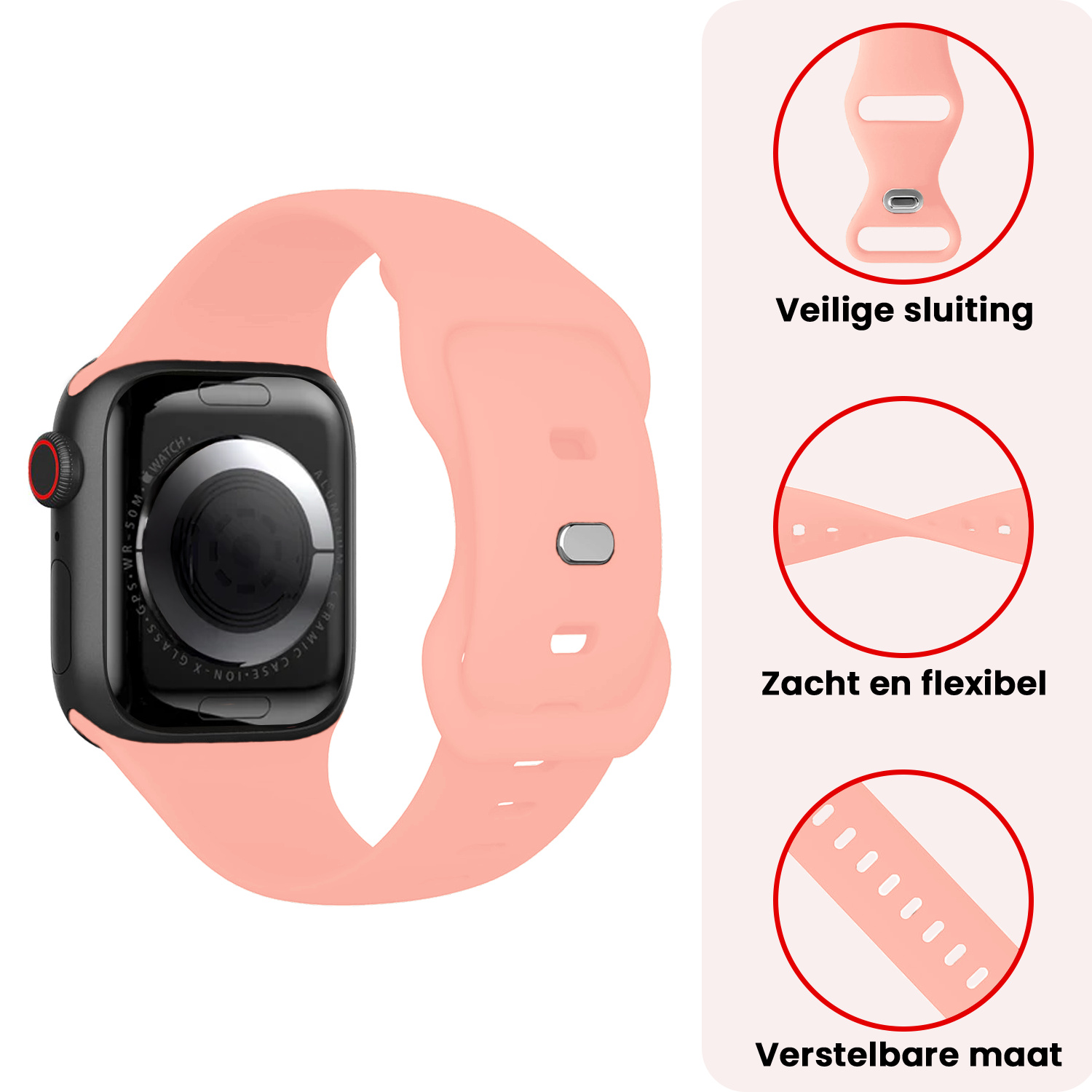 NoXx NoXx Apple Watch Bandje Siliconen Verstelbaar (38/40/41 mm) - Mint