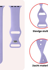 NoXx NoXx Apple Watch Bandje Siliconen Verstelbaar (38/40/41 mm) - Violet