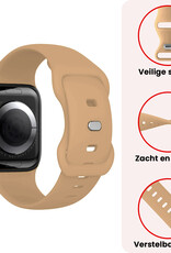 NoXx NoXx Apple Watch Bandje Siliconen Verstelbaar (38/40/41 mm) - Walnoot