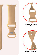 NoXx NoXx Apple Watch Bandje Siliconen Verstelbaar (38/40/41 mm) - Walnoot