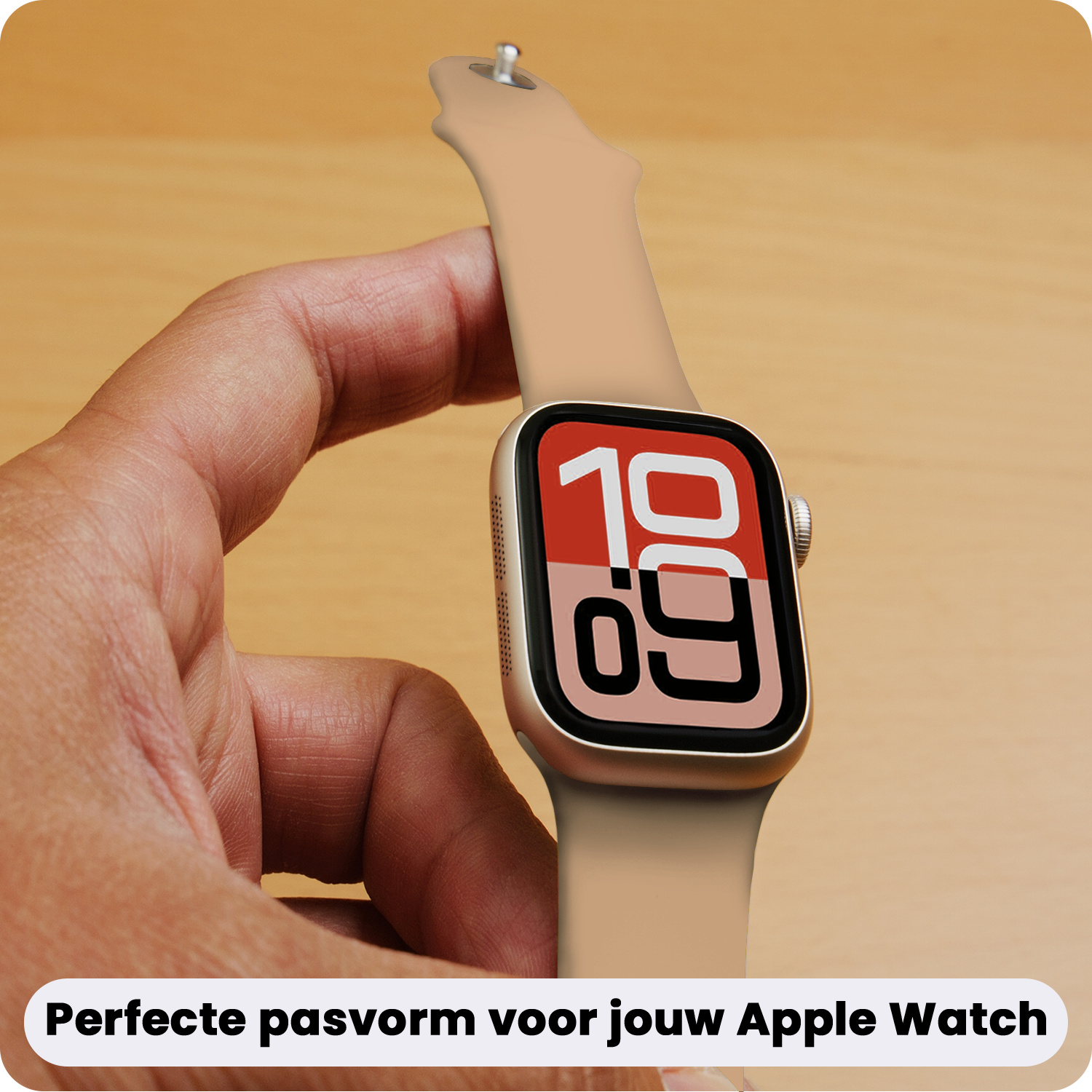 NoXx NoXx Apple Watch Bandje Siliconen Verstelbaar (38/40/41 mm) - Walnoot