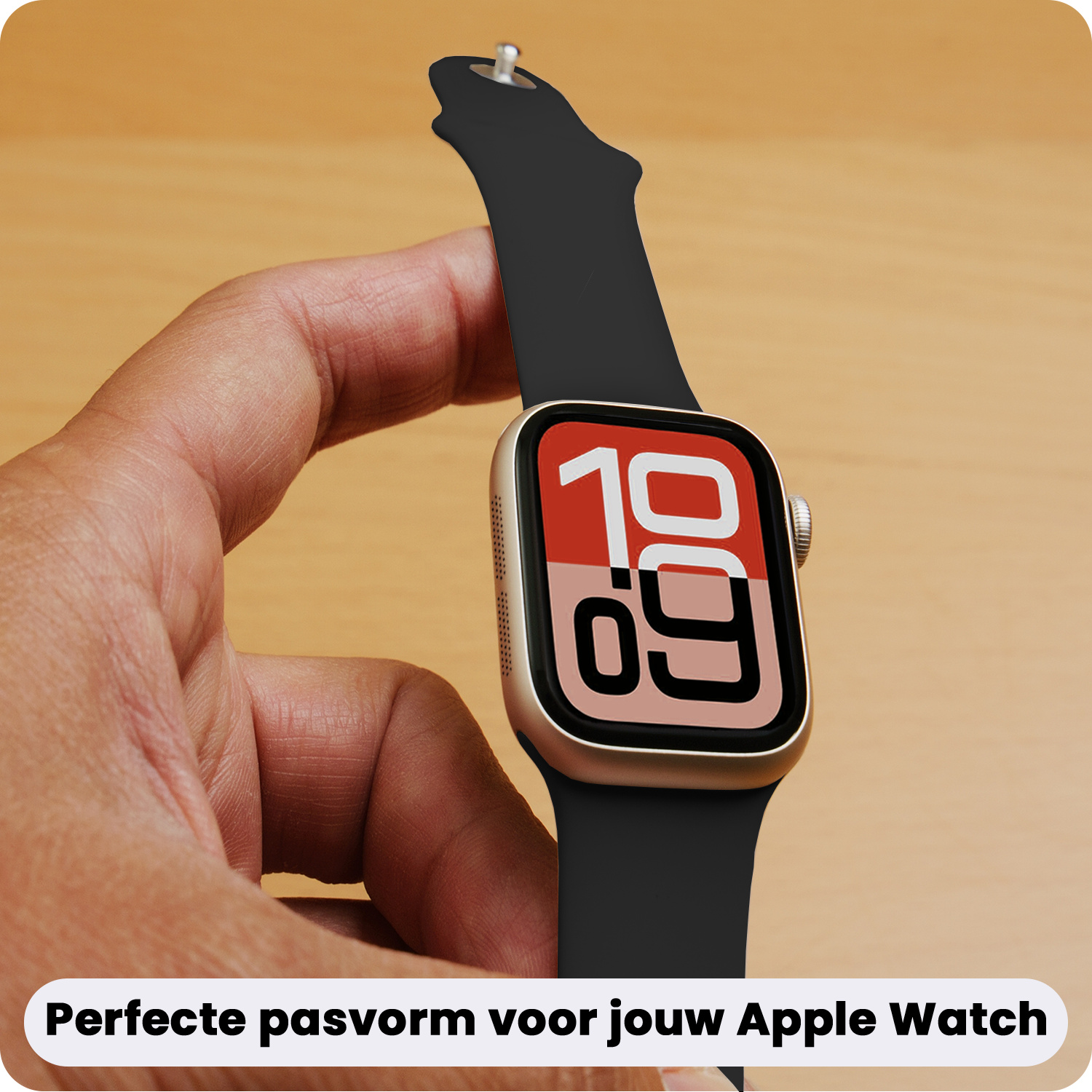NoXx NoXx Apple Watch Bandje Siliconen Verstelbaar (38/40/41 mm) - Zwart