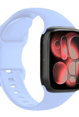 NoXx NoXx Apple Watch Bandje Siliconen Verstelbaar (42/44/45/46 mm) - Baby Blauw
