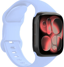 NoXx NoXx Apple Watch Bandje Siliconen Verstelbaar (42/44/45/46 mm) - Baby Blauw