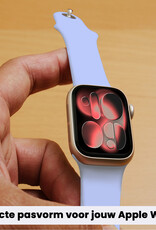 NoXx NoXx Apple Watch Bandje Siliconen Verstelbaar (42/44/45/46 mm) - Baby Blauw