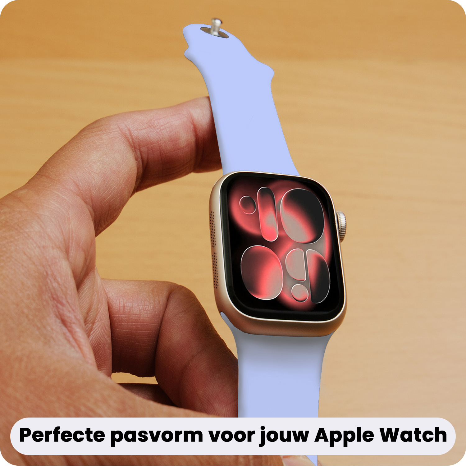 NoXx NoXx Apple Watch Bandje Siliconen Verstelbaar (42/44/45/46 mm) - Baby Blauw
