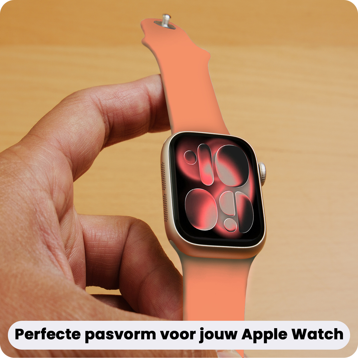 NoXx NoXx Apple Watch Bandje Siliconen Verstelbaar (42/44/45/46 mm) - Calendula
