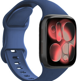 NoXx NoXx Apple Watch Bandje Siliconen Verstelbaar (42/44/45/46 mm) - Donkerblauw