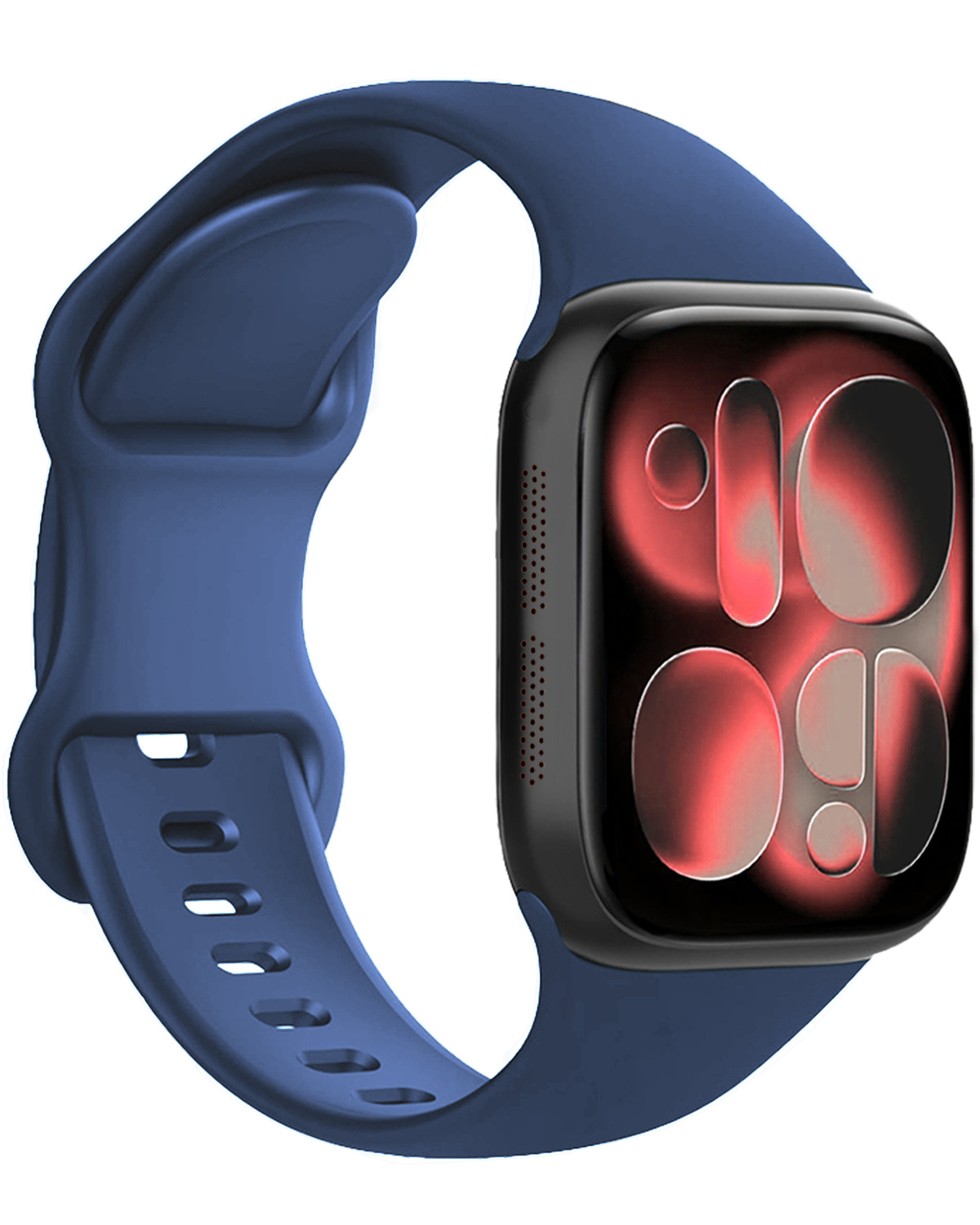 NoXx NoXx Apple Watch Bandje Siliconen Verstelbaar (42/44/45/46 mm) - Donkerblauw