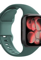 NoXx NoXx Apple Watch Bandje Siliconen Verstelbaar (42/44/45/46 mm) - Donkergroen
