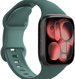 NoXx NoXx Apple Watch Bandje Siliconen Verstelbaar (42/44/45/46 mm) - Donkergroen