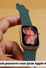 NoXx NoXx Apple Watch Bandje Siliconen Verstelbaar (42/44/45/46 mm) - Donkergroen