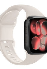 NoXx NoXx Apple Watch Bandje Siliconen Verstelbaar (42/44/45/46 mm) - Ivoor