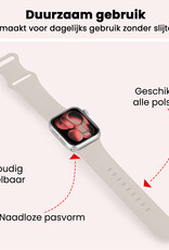 NoXx NoXx Apple Watch Bandje Siliconen Verstelbaar (42/44/45/46 mm) - Ivoor