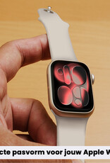 NoXx NoXx Apple Watch Bandje Siliconen Verstelbaar (42/44/45/46 mm) - Ivoor