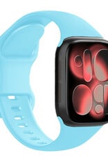 NoXx NoXx Apple Watch Bandje Siliconen Verstelbaar (42/44/45/46 mm) - Lichtblauw