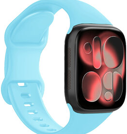 NoXx NoXx Apple Watch Bandje Siliconen Verstelbaar (42/44/45/46 mm) - Lichtblauw