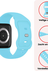 NoXx NoXx Apple Watch Bandje Siliconen Verstelbaar (42/44/45/46 mm) - Lichtblauw