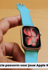 NoXx NoXx Apple Watch Bandje Siliconen Verstelbaar (42/44/45/46 mm) - Lichtblauw