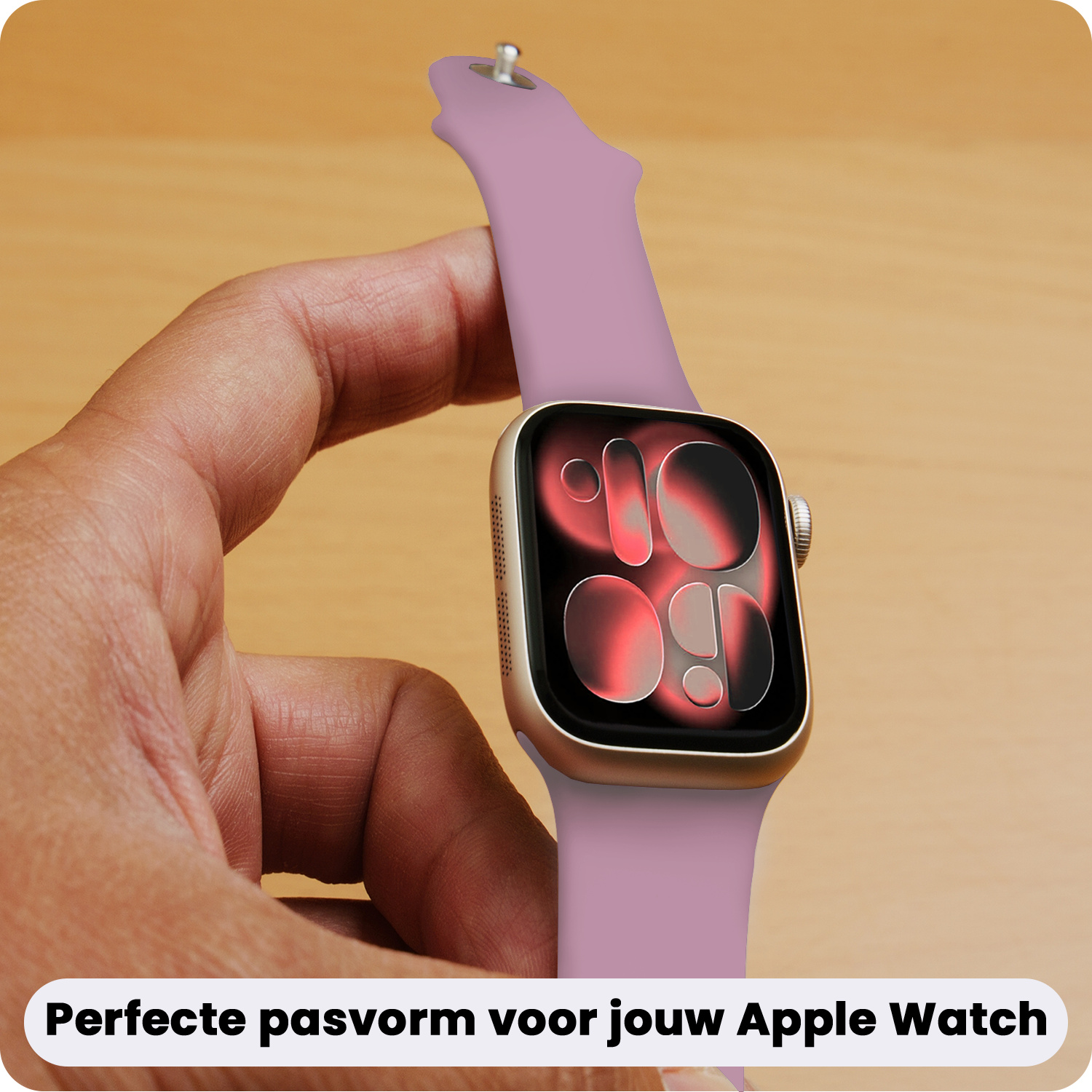 NoXx NoXx Apple Watch Bandje Siliconen Verstelbaar (42/44/45/46 mm) - Lila