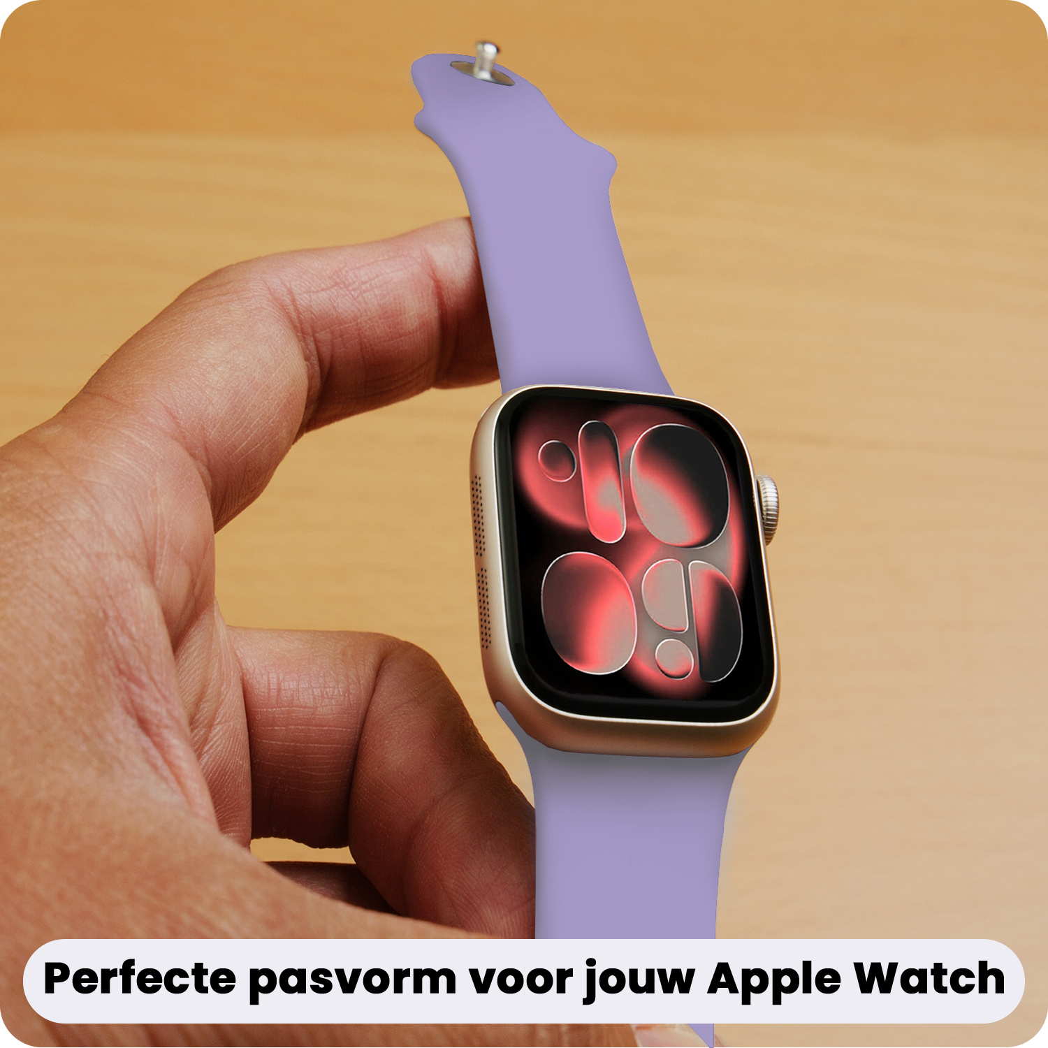 NoXx NoXx Apple Watch Bandje Siliconen Verstelbaar (42/44/45/46 mm) - Violet