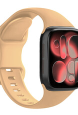 NoXx NoXx Apple Watch Bandje Siliconen Verstelbaar (42/44/45/46 mm) - Walnoot