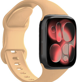 NoXx NoXx Apple Watch Bandje Siliconen Verstelbaar (42/44/45/46 mm) - Walnoot
