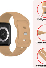 NoXx NoXx Apple Watch Bandje Siliconen Verstelbaar (42/44/45/46 mm) - Walnoot