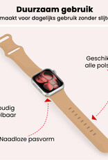 NoXx NoXx Apple Watch Bandje Siliconen Verstelbaar (42/44/45/46 mm) - Walnoot