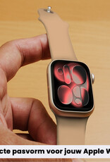 NoXx NoXx Apple Watch Bandje Siliconen Verstelbaar (42/44/45/46 mm) - Walnoot