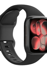 NoXx NoXx Apple Watch Bandje Siliconen Verstelbaar (42/44/45/46 mm) - Zwart