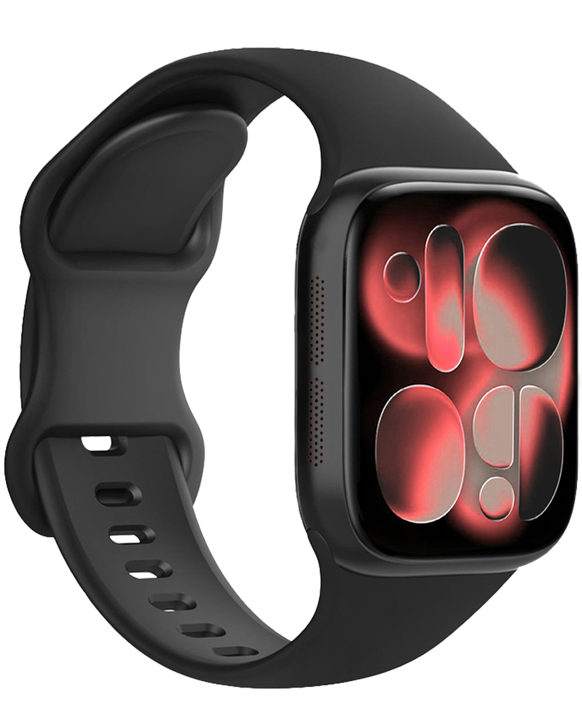 NoXx NoXx Apple Watch Bandje Siliconen Verstelbaar (42/44/45/46 mm) - Zwart