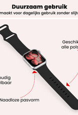 NoXx NoXx Apple Watch Bandje Siliconen Verstelbaar (42/44/45/46 mm) - Zwart