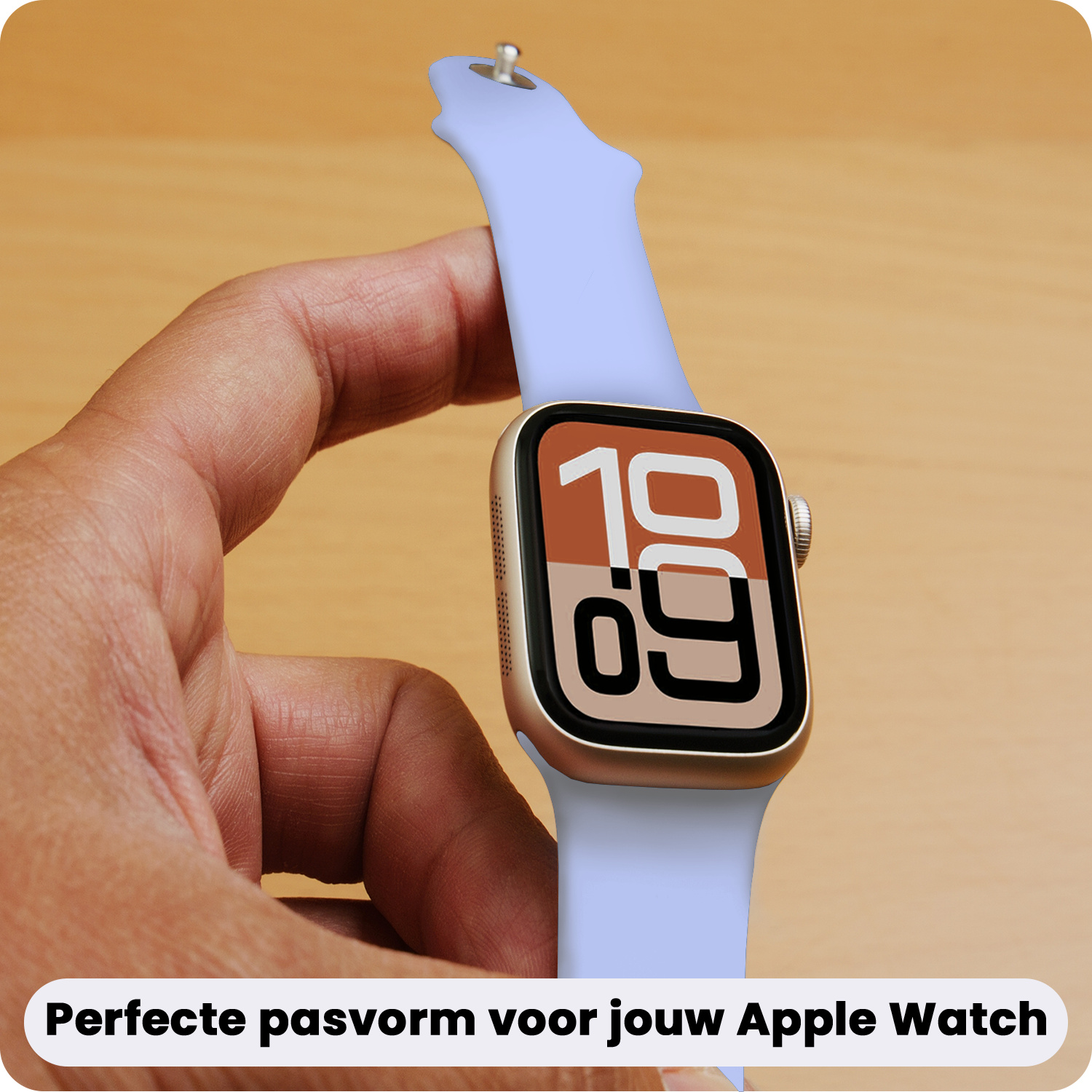 Nomfy Nomfy Apple Watch Bandje Siliconen Verstelbaar (38/40/41 mm) - Baby Blauw