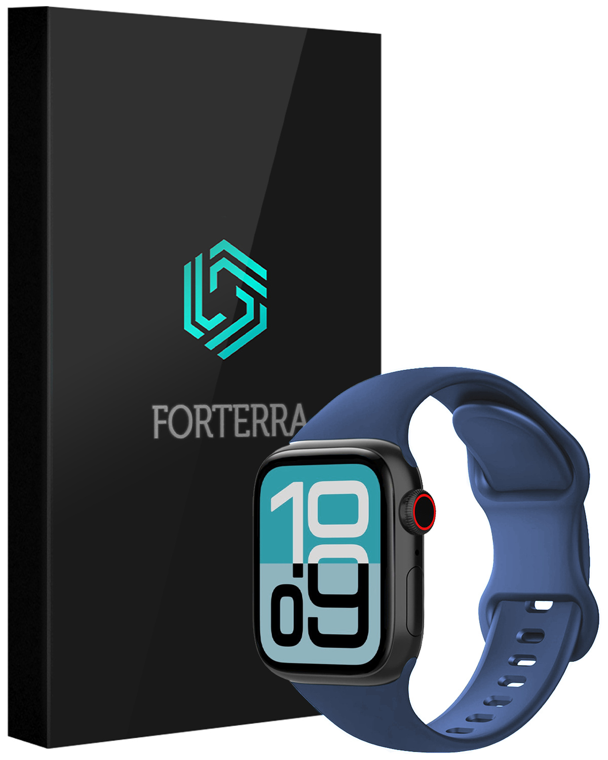 Forterra Forterra Apple Watch Bandje Siliconen Verstelbaar (38/40/41 mm) - Donkerblauw