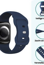 Forterra Forterra Apple Watch Bandje Siliconen Verstelbaar (38/40/41 mm) - Donkerblauw