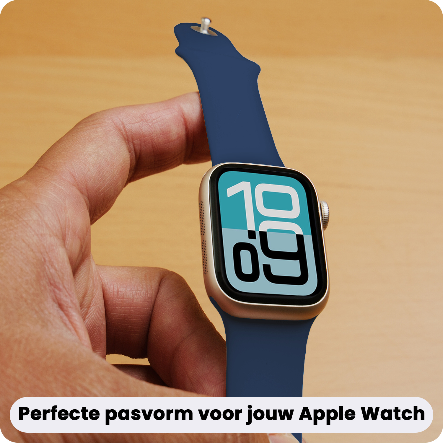 Forterra Forterra Apple Watch Bandje Siliconen Verstelbaar (38/40/41 mm) - Donkerblauw