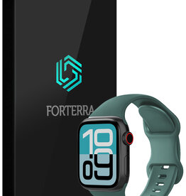 Forterra Forterra Apple Watch Bandje Siliconen Verstelbaar (38/40/41 mm) - Donkergroen