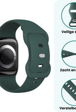 Forterra Forterra Apple Watch Bandje Siliconen Verstelbaar (38/40/41 mm) - Donkergroen