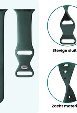 Forterra Forterra Apple Watch Bandje Siliconen Verstelbaar (38/40/41 mm) - Donkergroen