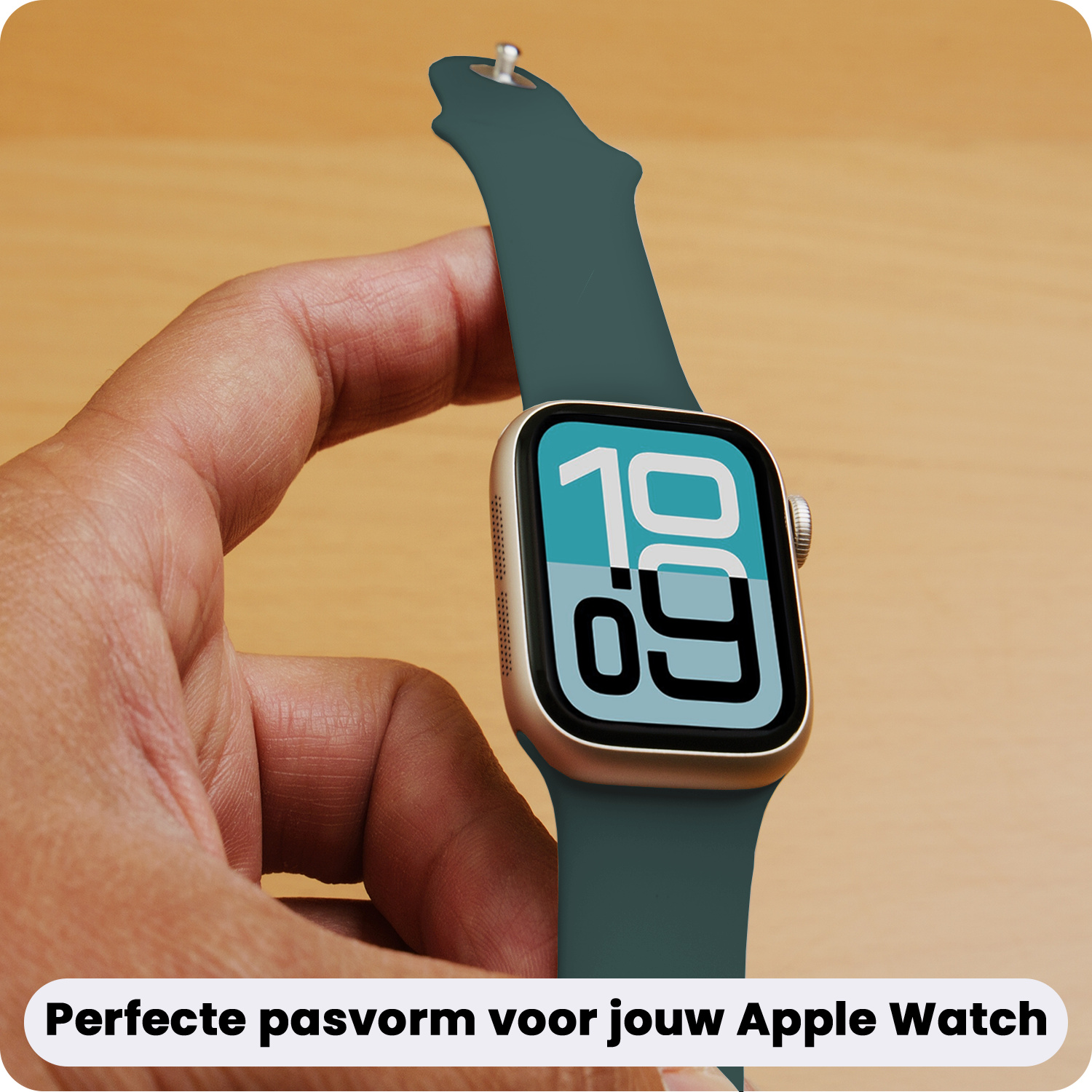 Forterra Forterra Apple Watch Bandje Siliconen Verstelbaar (38/40/41 mm) - Donkergroen